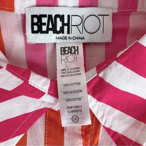 Beach Riot | Beachy Alexa Sunset Stripes Button Down Top | L / XL - Picture 11 of 13